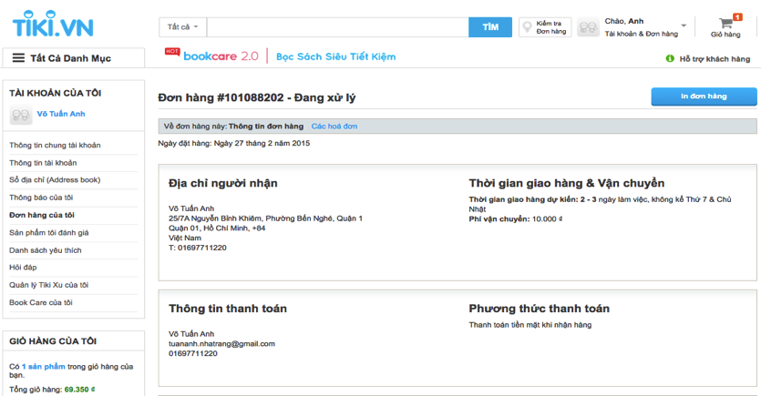 Step-by-step process of online shopping in Vietnam
