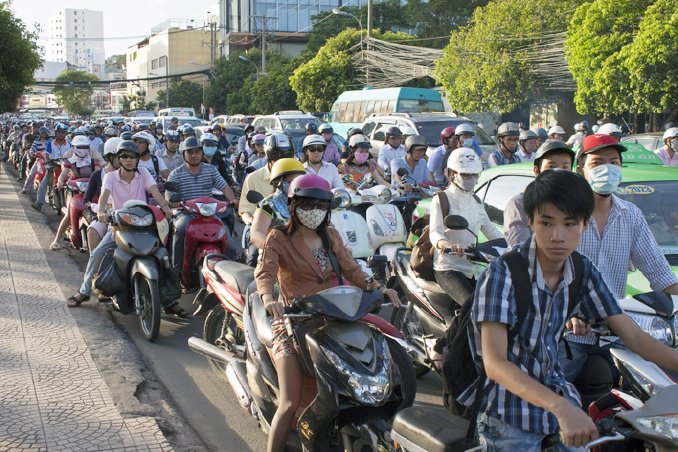 47% of Vietnamese ride motorbike on pedestrians