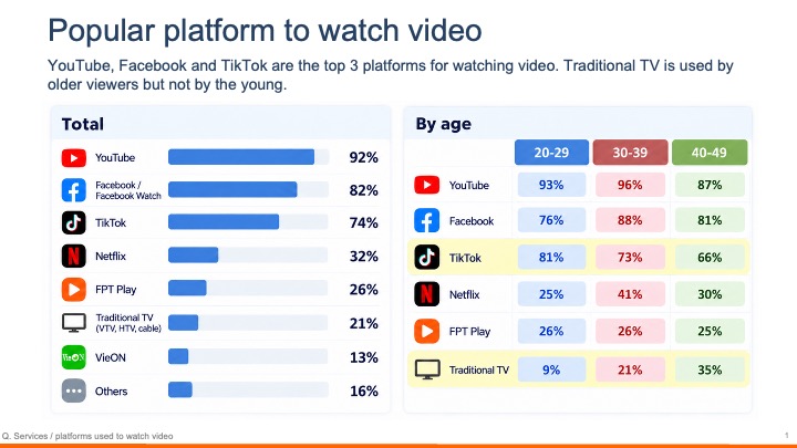 Vietnamese video content watching behavior